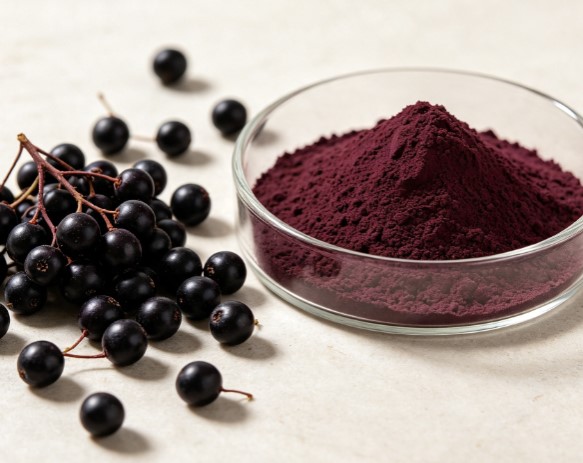 High Quality Food Grade 5% 10% 25% Anthocyanins Water Soluble Elderberry Extract Powder