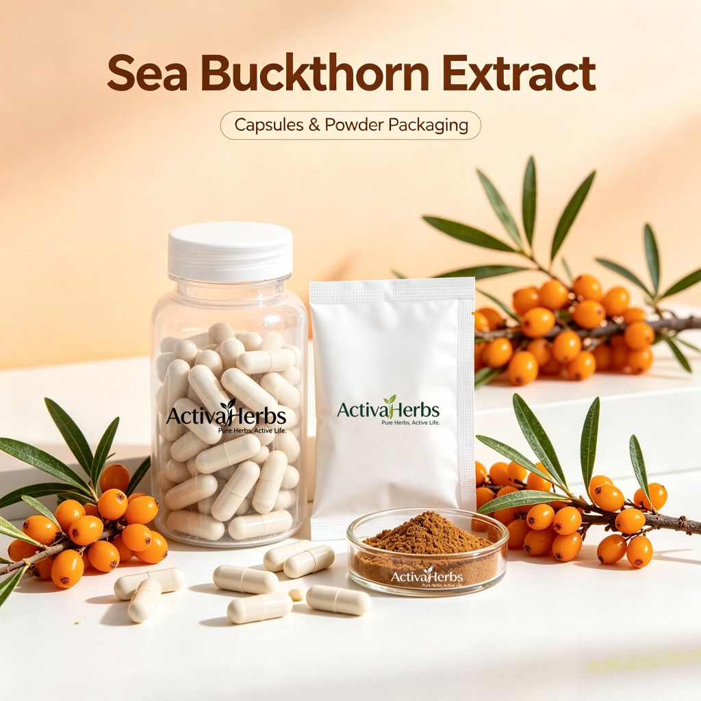ActivaHerbs Sea Buckthorn Extract Powder 5% 10% Total Flavonoids Natural Botanical Extract