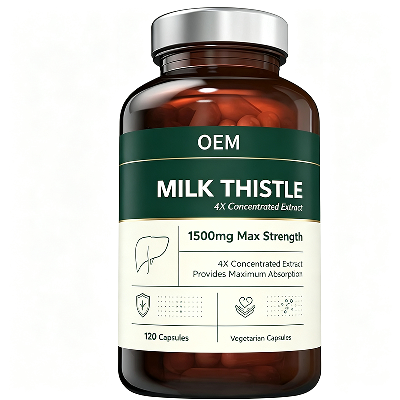 Milk Thistle 4X Concentrated Extract 1500mg Max Strength 120 Vegetarian Capsules for Adult