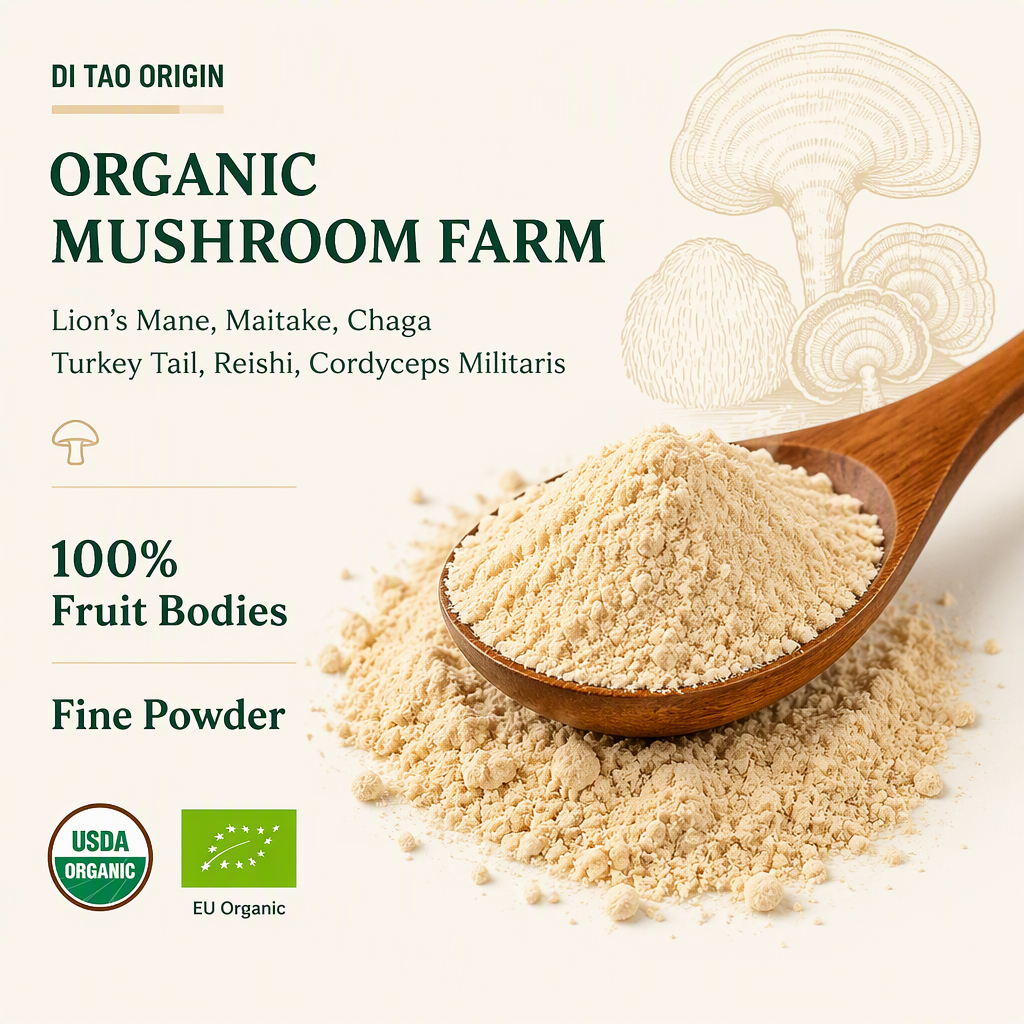 Qinshantang Lion's Mane Mushroom Extract Powder 10:1 Dual Extract Bulk Ingredient OEM Private Label