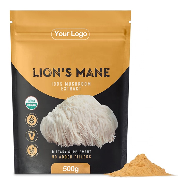 Mushroom Powder Organic Custom Packaging Lion's Mane Mushroom Extract Lion's Mane Powder