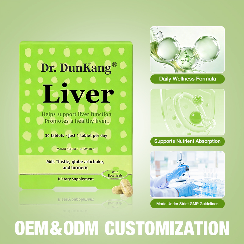 OEM/ODM Private Label Liver Detox Tablets with Milk Thistle and Turmeric Powder Extract Herbal Supplement