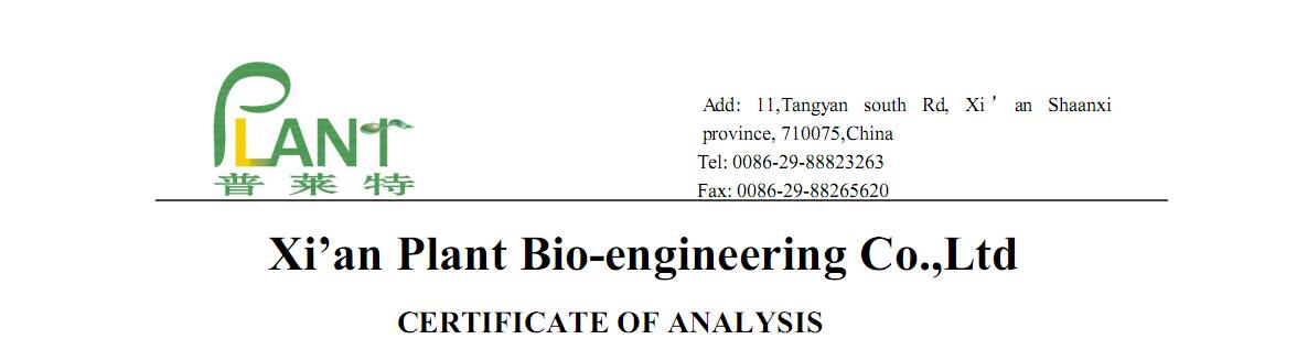 Certificate Of Analysis Preview
