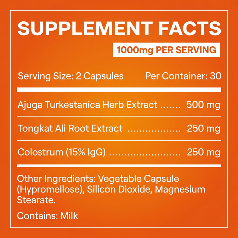 OEM Private Label 1000mg Tongkat Ali Capsules with Turkesterone Extract Dietary Supplement 60 Count Vegan Wholesale Manufacturer